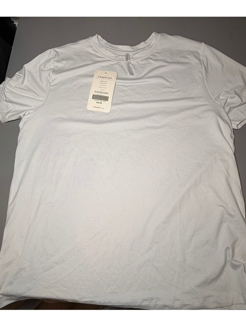Fabletics White Blake Tee Women’s Size Large NWT